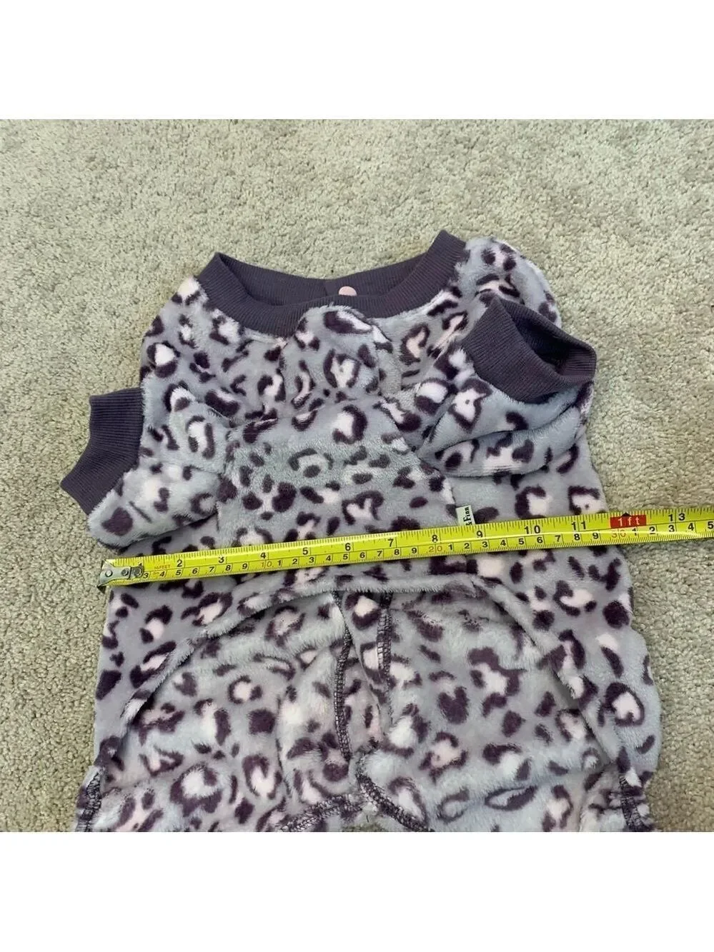 Barkley & Finn small breed dog purple fleece pyjamas Sz M/L